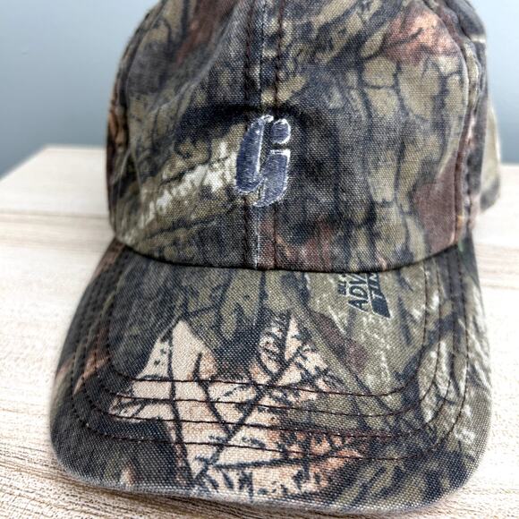 Vintage 80's/90's Camo Baseball Cap Hat G Logo Retro Camouflage Hunting Fishing - Picture 6 of 7